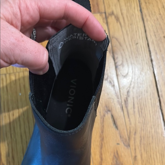 Vionic Black Ankle Booties with Chelsea Style - Picture 4 of 4